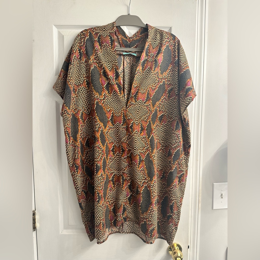 Oversized snake print tunic women’s shirt
